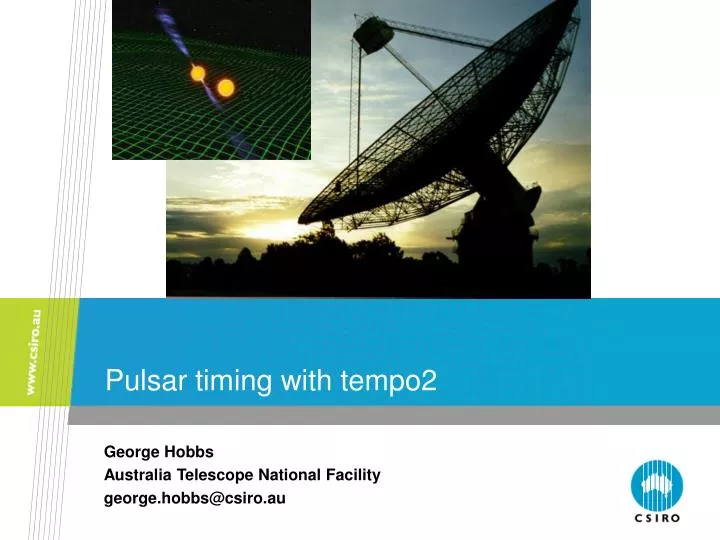 pulsar timing with tempo2
