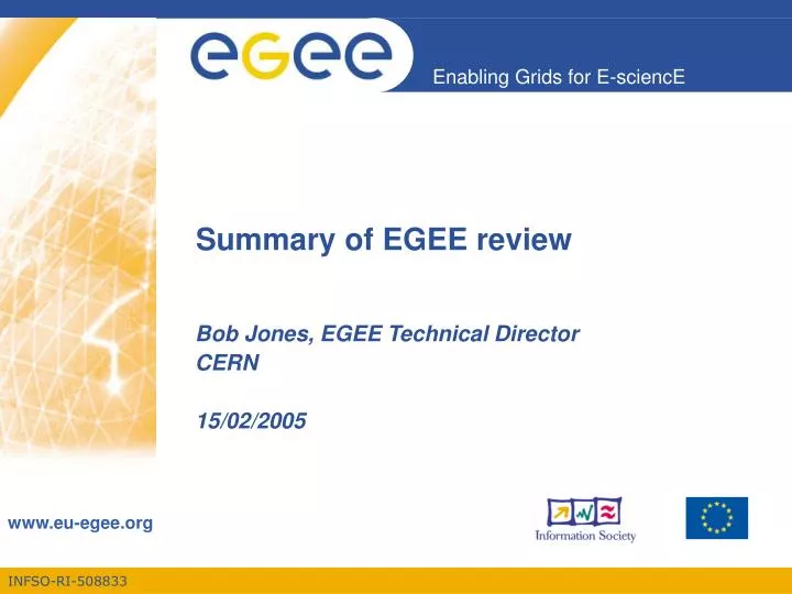 summary of egee review