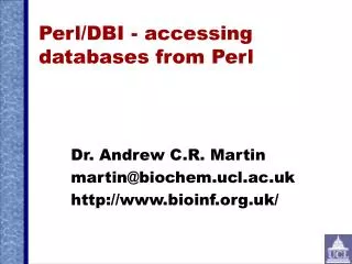 Perl/DBI - accessing databases from Perl