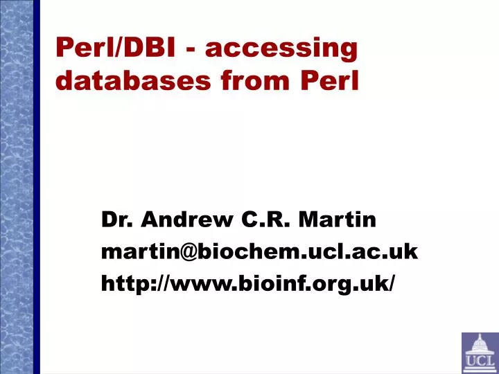perl dbi accessing databases from perl