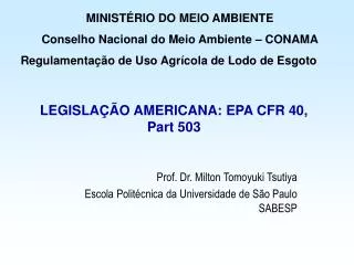 legisla o americana epa cfr 40 part 503