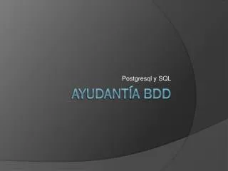 postgresql y sql