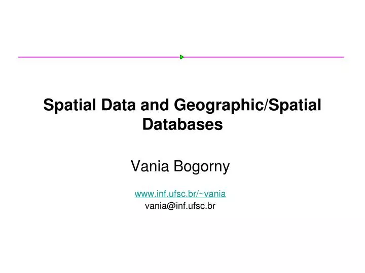 spatial data and geographic spatial databases