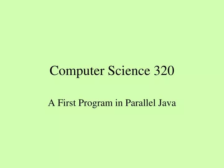 computer science 320