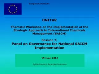 19 June 2006 DG Environment, European Commission