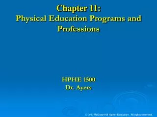 HPHE 1500 Dr. Ayers