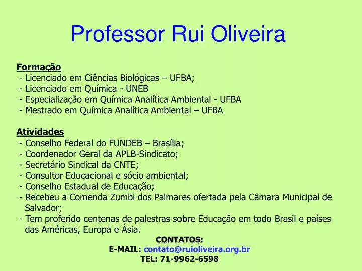 professor rui oliveira