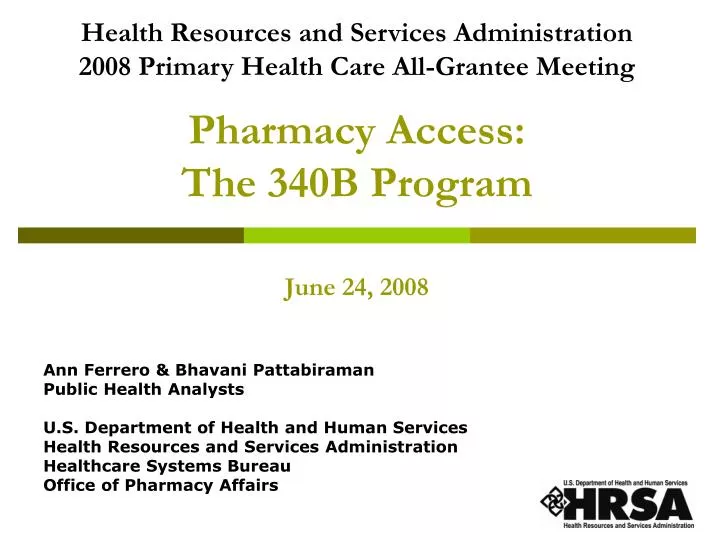 pharmacy access the 340b program june 24 2008