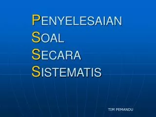 p enyelesaian s oal s ecara s istematis