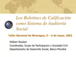 los boletines de calificaci n como sistema de auditor a social