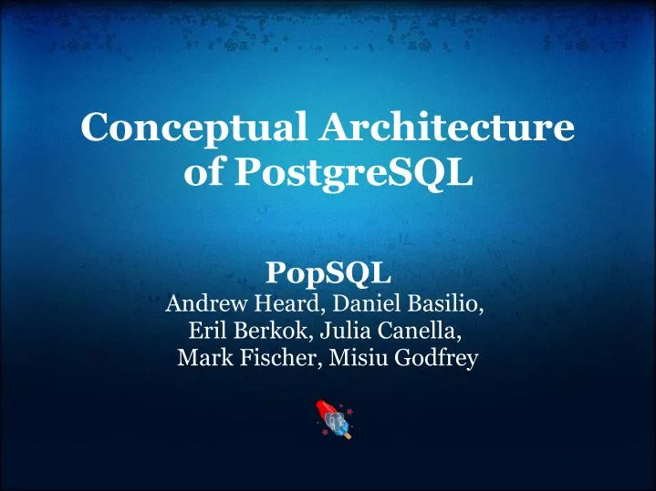 conceptual architecture of postgresql