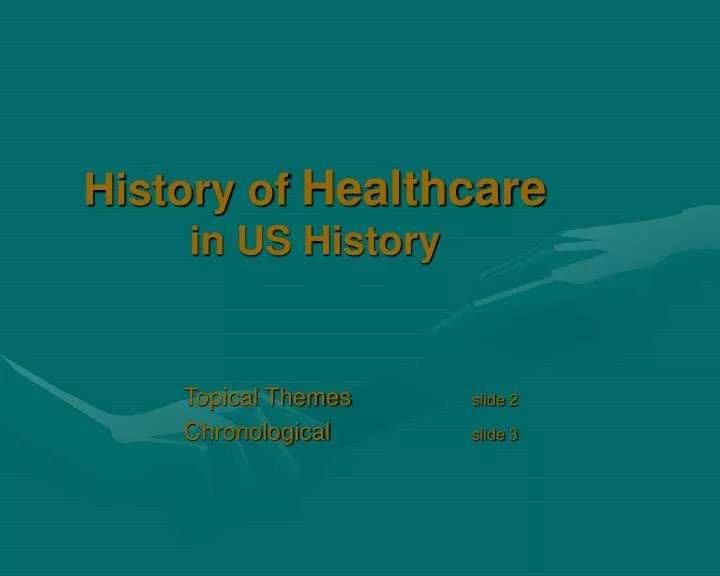 history of healthcare in us history