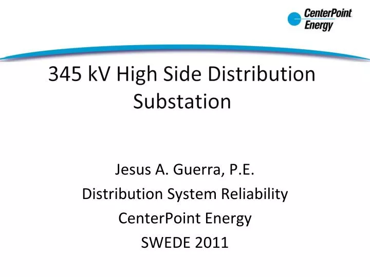 345 kv high side distribution substation