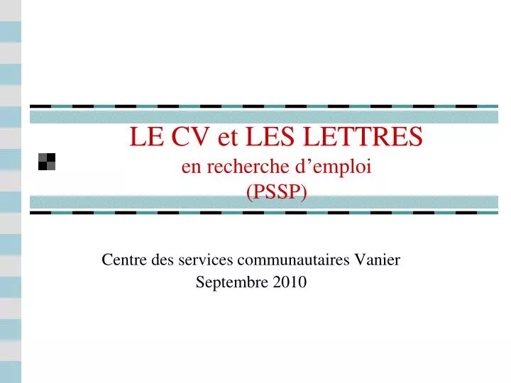 le cv et les lettres en recherche d emploi pssp