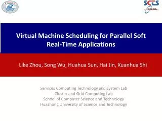 Virtual Machine Scheduling for Parallel Soft Real-Time Applications