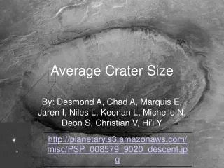 Average Crater Size