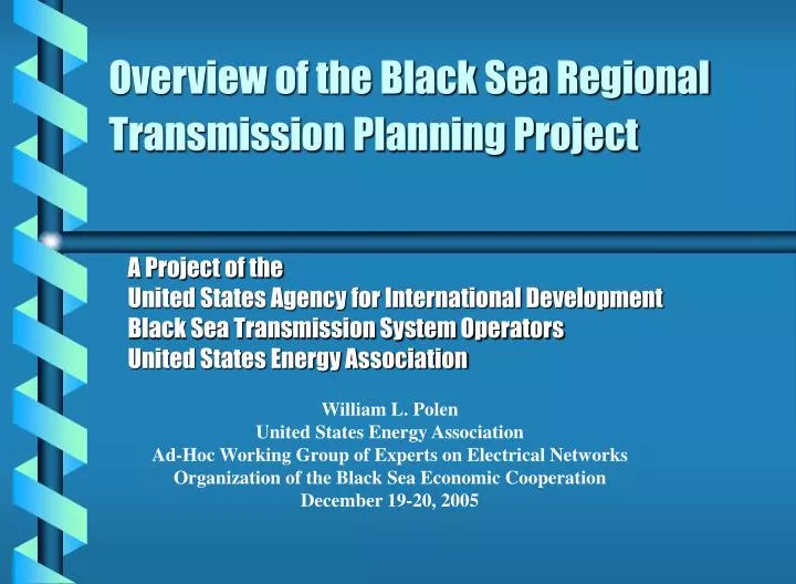 overview of the black sea regional transmission planning project