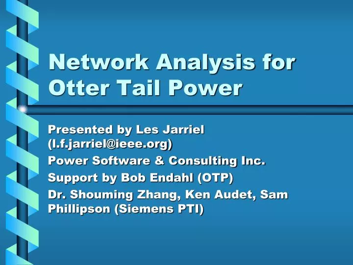 network analysis for otter tail power