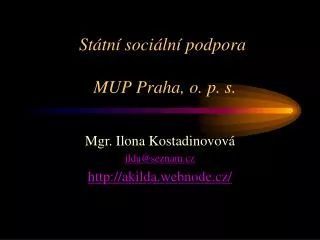 st tn soci ln podpora mup praha o p s