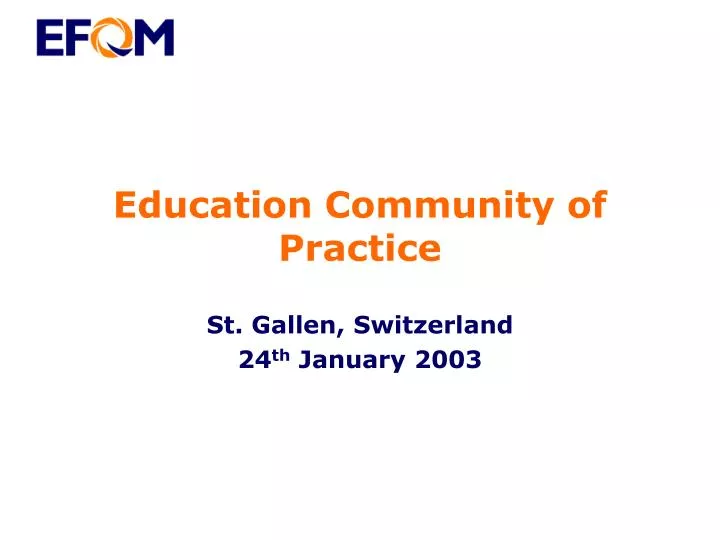 education community of practice