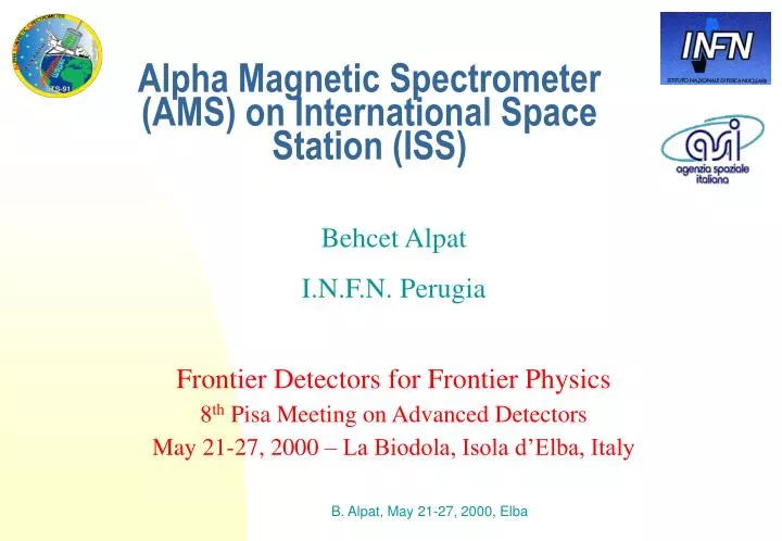 alpha magnetic spectrometer ams on international space station iss