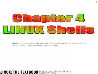 Chapter 4 LINUX Shells