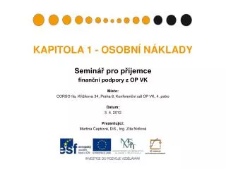 kapitola 1 osobn n klady