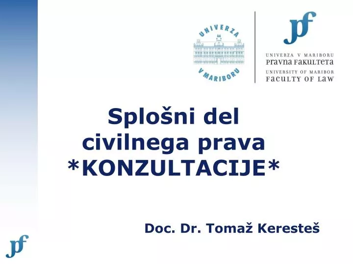 splo ni del civilnega prava konzultacije