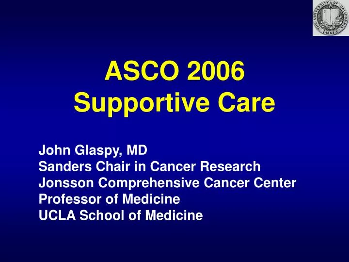asco 2006 supportive care