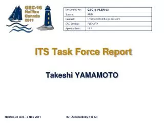 ITS Task Force Report