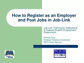 How to Register as an Employer and Post Jobs in Job-Link