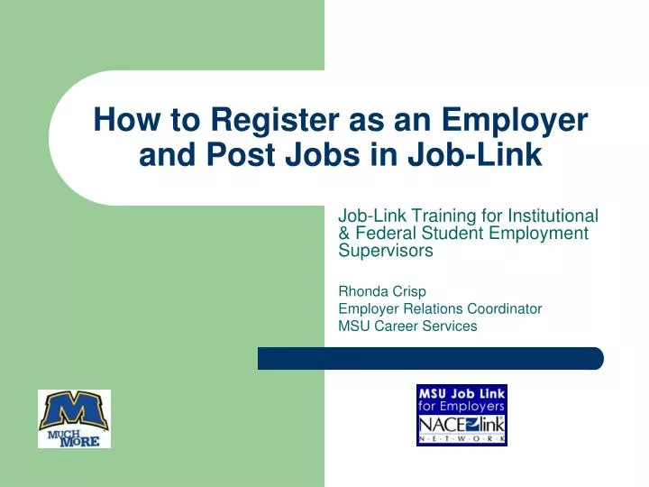 how to register as an employer and post jobs in job link