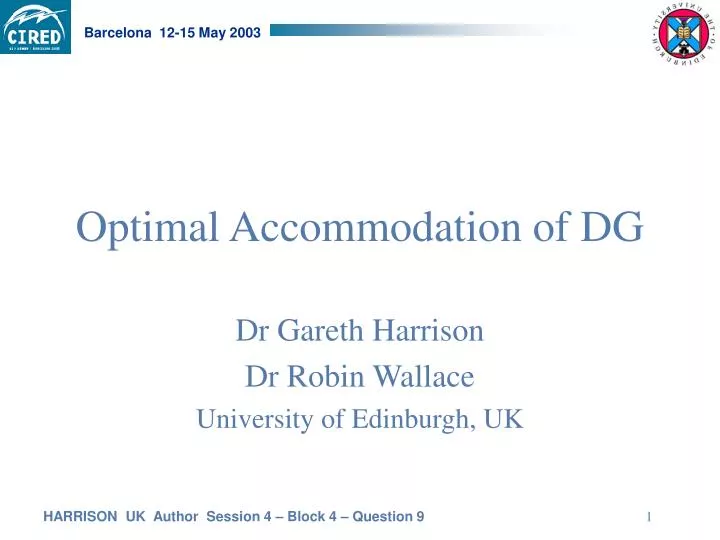 optimal accommodation of dg