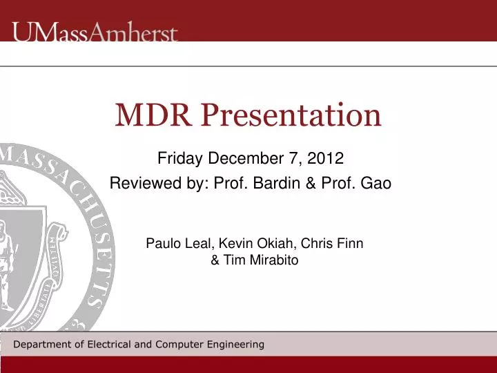 m dr presentation