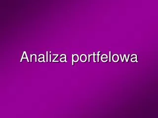 analiza portfelowa