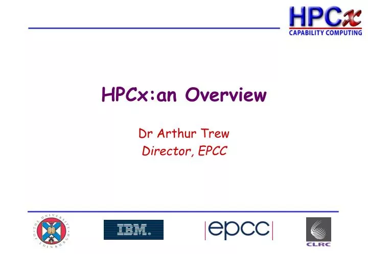 hpcx an overview