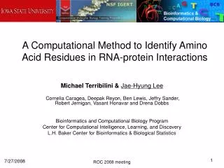 A Computational Method to Identify Amino Acid Residues in RNA-protein Interactions