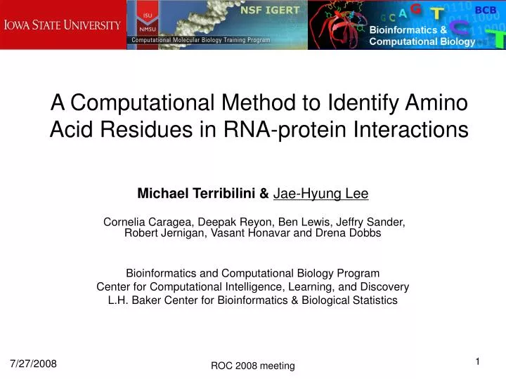 a computational method to identify amino acid residues in rna protein interactions