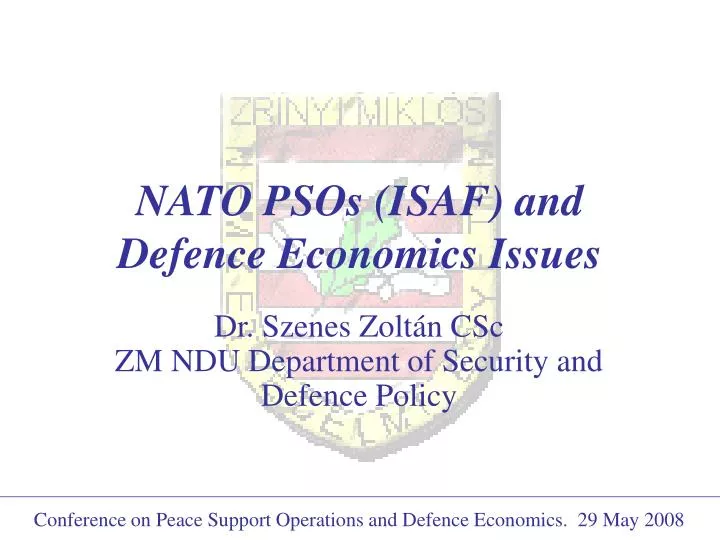 nato psos isaf and defence economics issues