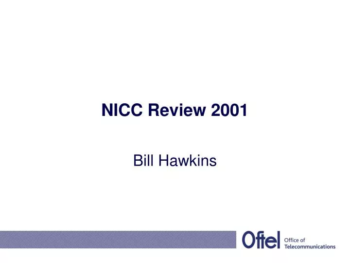 nicc review 2001