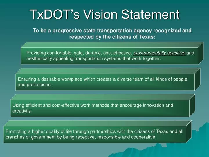 txdot s vision statement