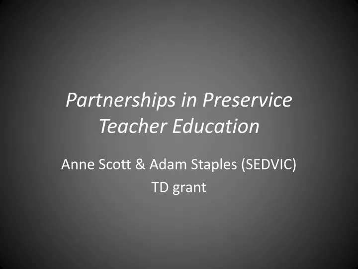 partnerships in preservice teacher education