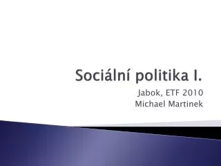 soci ln politika i