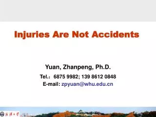 Injuries Are Not Accidents