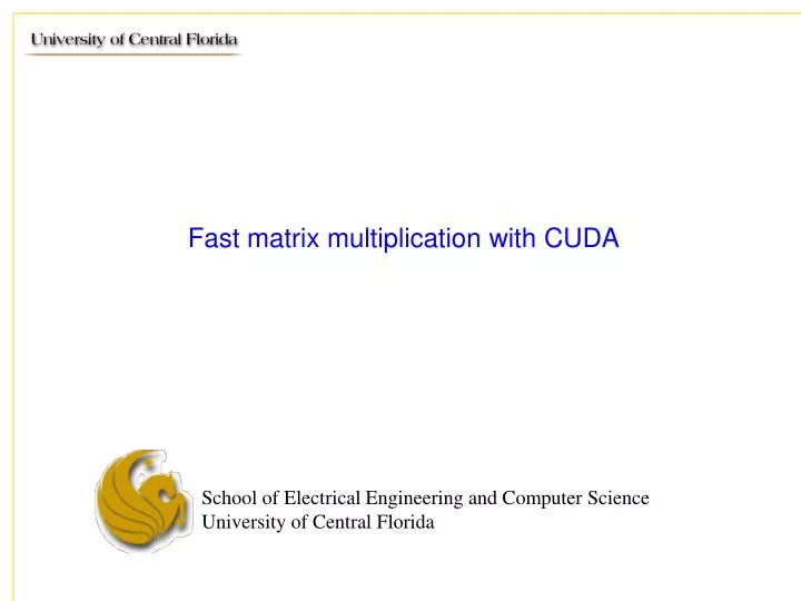 fast matrix multiplication with cuda