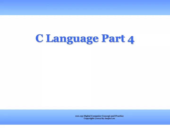 c language part 4