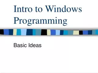 Intro to Windows Programming