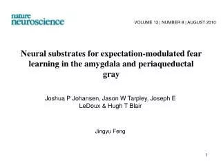 Neural substrates for expectation-modulated fear learning in the amygdala and periaqueductal gray