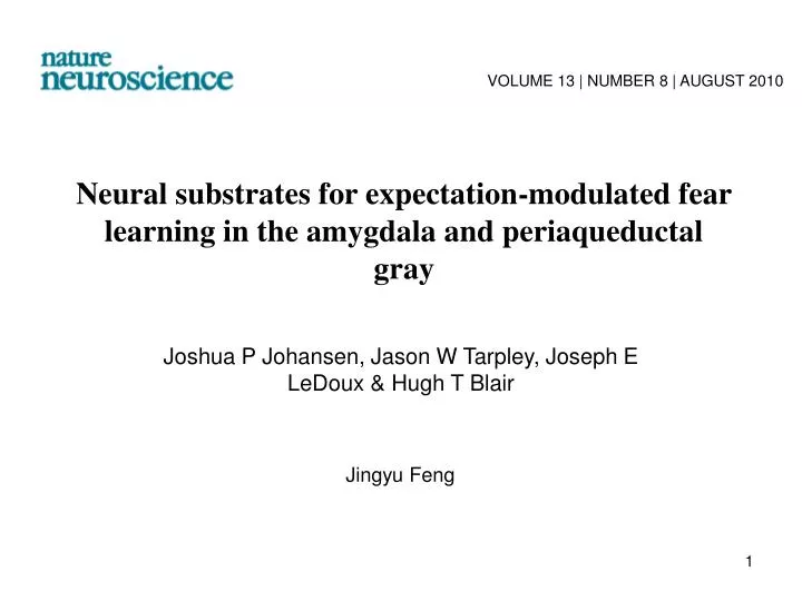 neural substrates for expectation modulated fear learning in the amygdala and periaqueductal gray