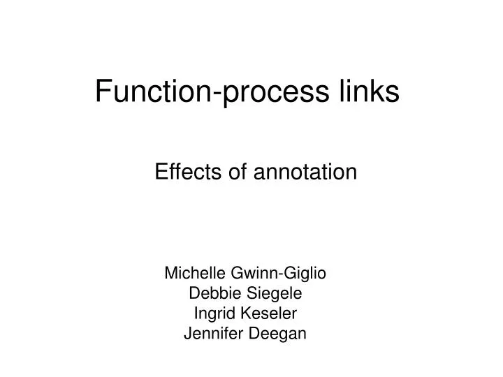 function process links